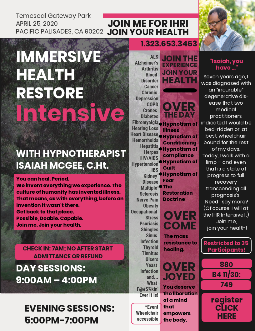 Join me for a Immersive Health Restore Intensive